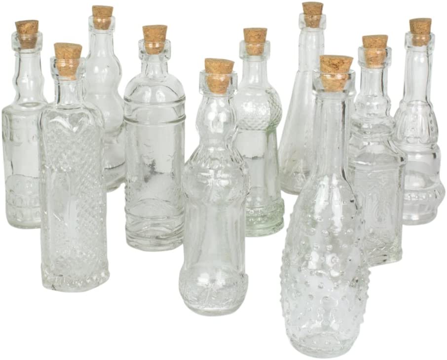 بورس فروش بطری شیشه ای با چوب پنبه